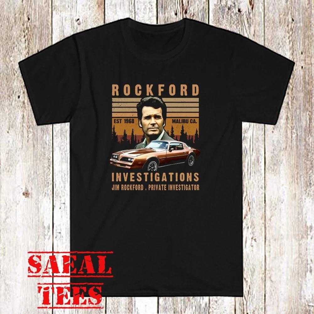 The Rockford Files TV Show Jim Rockford Men s Black Size S-5XL 2XL