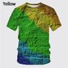 Summer New Fashion Graffiti Paint 3D Printing Men's Summer Round Neck Short Sleeve Shirt T-shirt