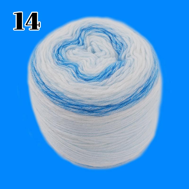 100g 240M 1 Roll Rainbow Woollen Yarn New Soft Hand Woven Yarn Hat Scarf Sweater Gradient Color Dyeing Crocheting Blend Yarn