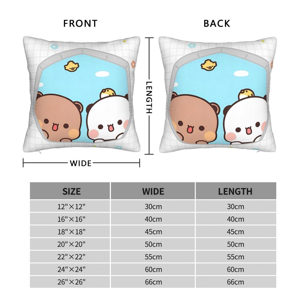 Bubu Dudu Pillowcase Polyester Cushion Cover Decoration Cartoon Bear Throw Pillow Case Cover Living Room Wholesale 4040cm