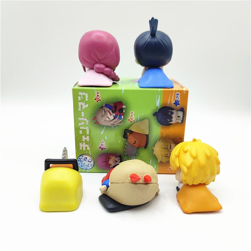 5pcs/set Cute Chainsaw Man Sleep Verion PVC Action Figures Toys