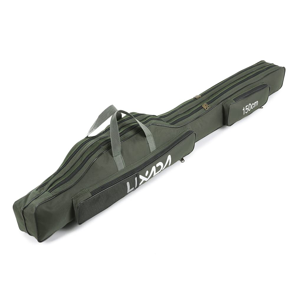 Lixada 150 см Чехол для удочки, Портативный чехол для удочки, Сумка для рыбалки, Сумка для хранения инструментов, Чехол для удилища, Сумка для снастей, Чехол для удочки