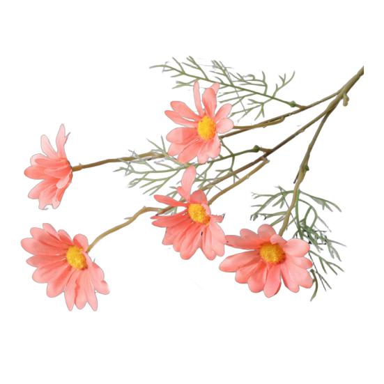 Artificial Flowers 5-Head Artificial Dutch Chrysanthemum & Daisy Bouquet 52cm Silk Faux Flowers for Wedding Holiday Home Decor Photography Props