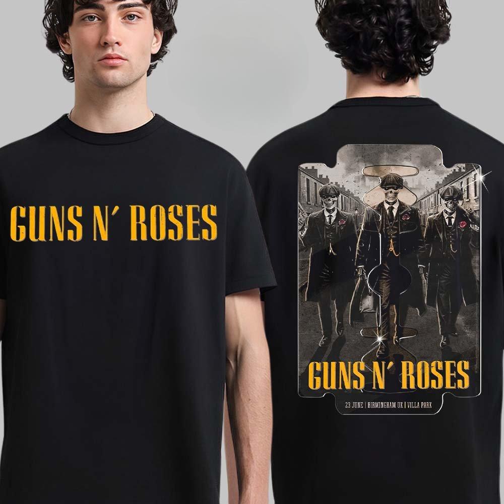 2026 Guns N Roses Cotton Band Shirt Unisex Summer Short Sleeve Fashion Brand Tee Luxury Casual Vintage