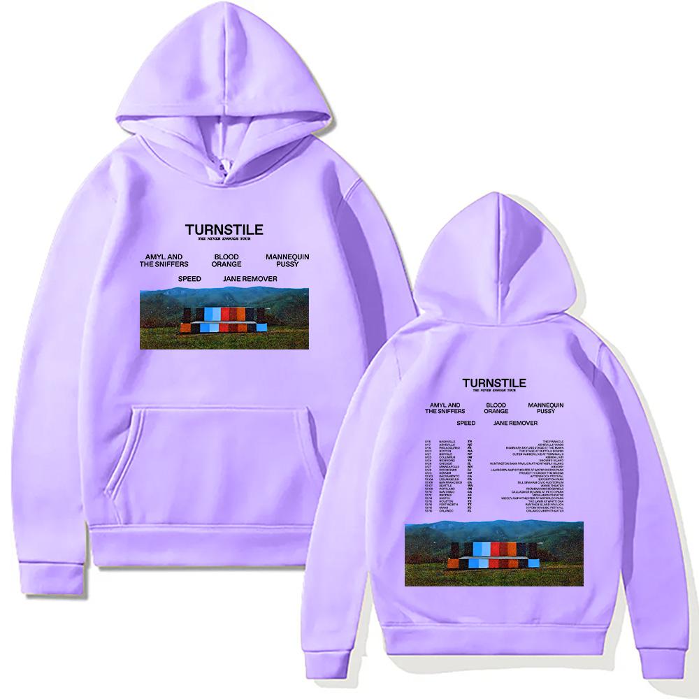 Turnstile Band Hoodies Turnstile The Never Enough Tour 2025 Sweatshirt Unisex Hip Hop Rock Street Pullovers Two Sides Streetwear