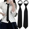 Clip On Zipper Tie Unisex Suit Zipper Neckties New Uniform Neck Tie  For Men Women
