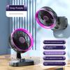Desktop Automatic Oscillating Small Fan, Rechargeable Ultra-Quiet Mini Fan for Student Dormitory Beds, Portable