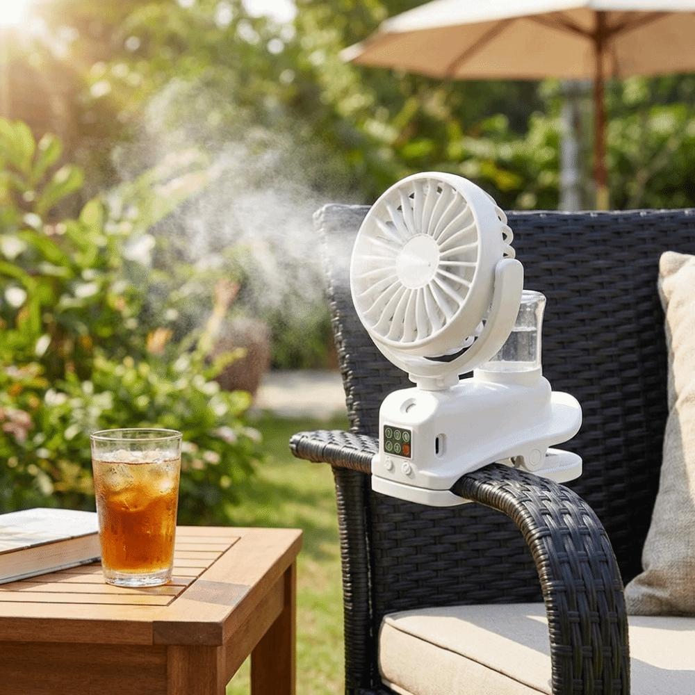 2-In-1 Design Humidifier 2 Humidity Settings Clip Fan Refrigerating Air Cooler  Dormitory Use