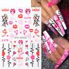 Nail Art Stickers, Valentine'S Day Romantic Love Lips Heart Love Lollipop Nail Stickers