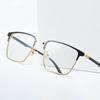 Photochromic Glasses Blue Light Resistant Glasses Men'S Half Frame Business Glasses Women'S Finished Computer Glasses