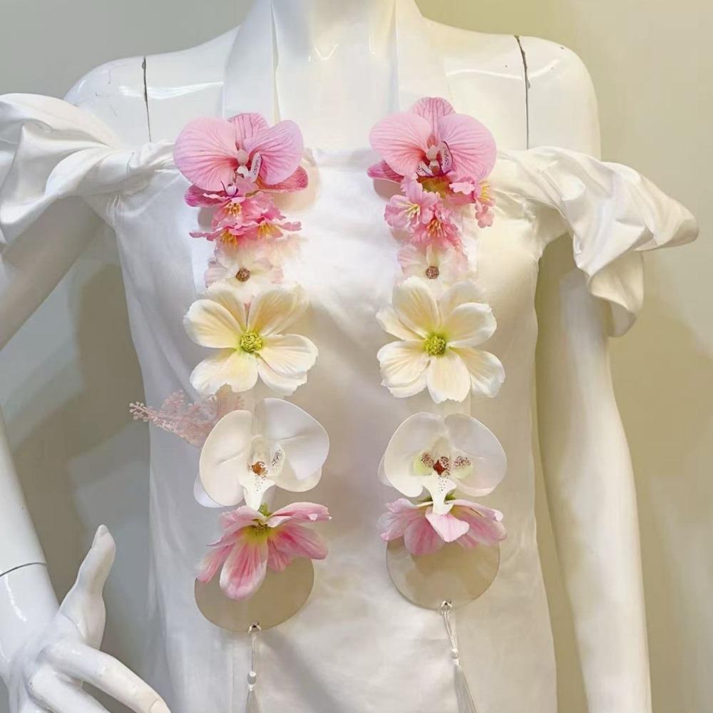 Artificial Flower Etiquette Ribbon Realistic Welcome Sash Wedding Photo Props  Wedding Ceremony