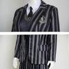 Adult Wednesday The Addams Theme Dress Cosplay Costume Wigs Nevermore School Uniform Dress Shirt Coat Tie Outfit Halloween Suit