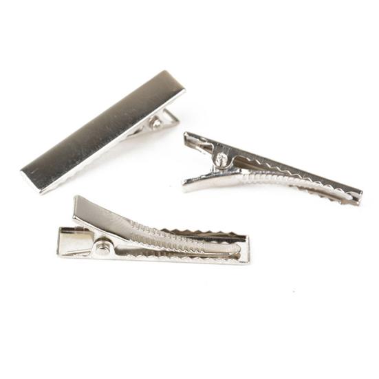 50 Pcs Metal Single Prong Alligator Women Hair Clips Barrette DIY 32mm-75mm