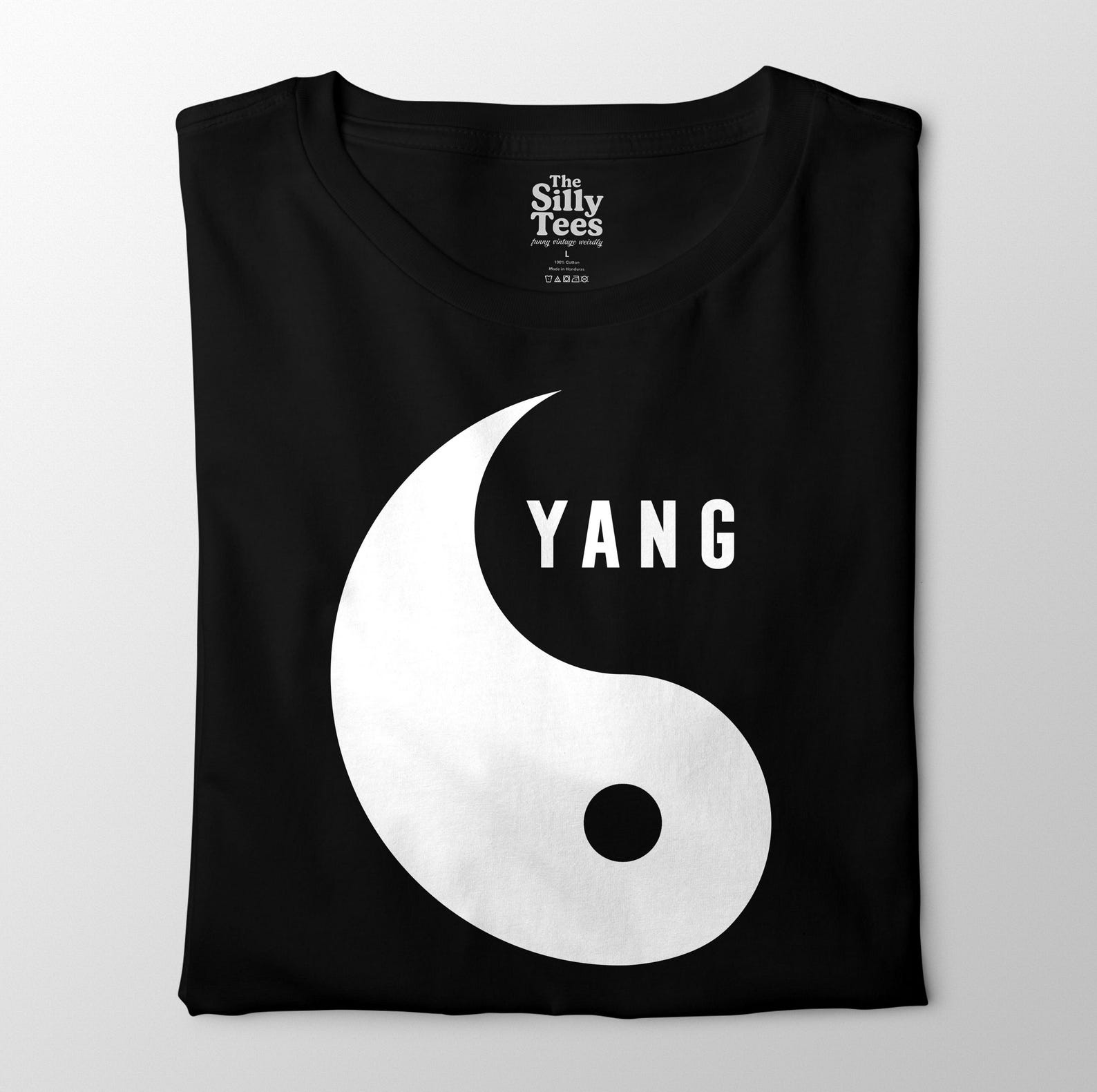 Yin Yang Symbol Shirt: Minimalist Zen Cotton Graphic Tee 3XL