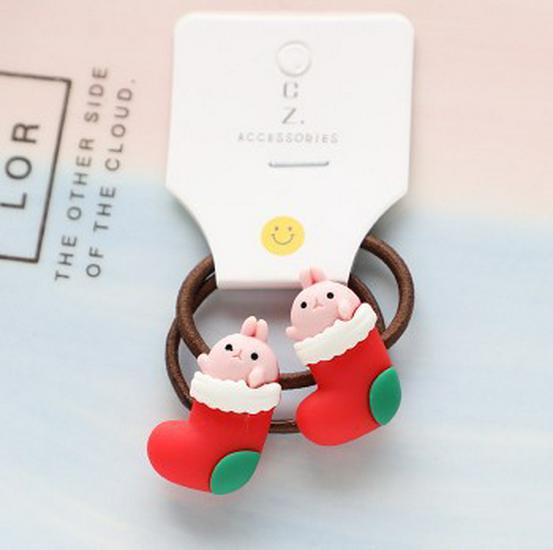 2021 Christmas Santa Claus Hair Ties & Headbands for Kids - Hair-Friendly Accessories
