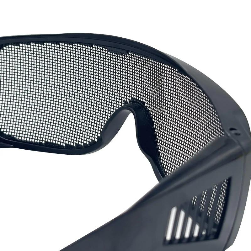 Bezpečnostní brýle s kovovou síťkou - Nárazuvzdorná a větraná ochrana očí pro dospělé, dřevorubce a outdoorové sporty (Nastavitelný střih)