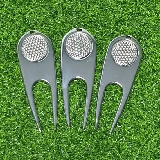 Multi-Functional Golf Divot Tool Golf Club Groove Cleaner Rust-proof Compact Size Portable Zinc Alloy Golf Divot Tool