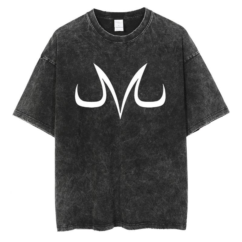 Harajuku Vintage Black Anime Print Men's Streetwear T-Shirt