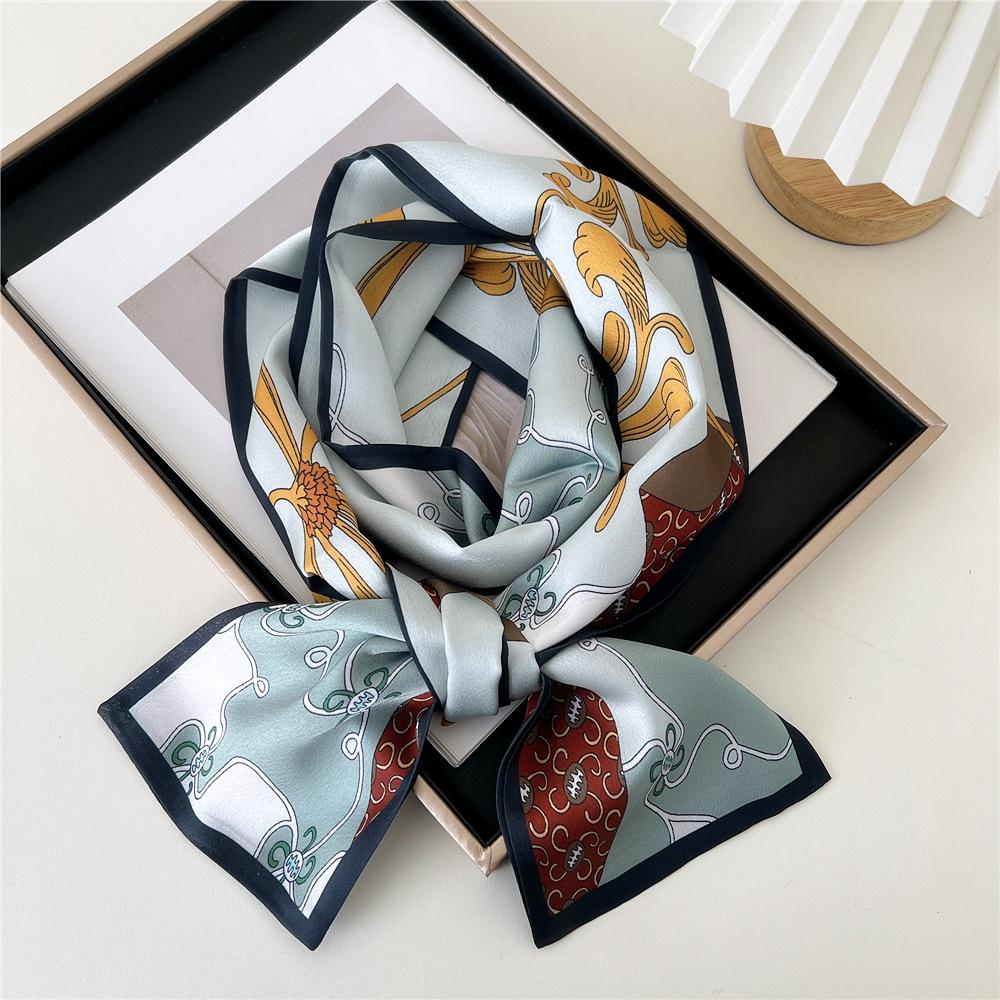 Pingjiao New Style Spring And Autumn Professional Decoration Versatile Small Silk Scarf Women'S Scarf Narrow Long Hair Strap Tie Bag Belt