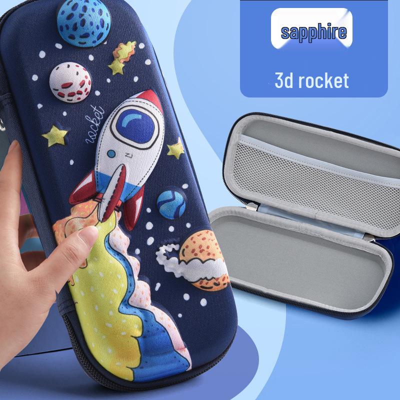 3D Cartoon Astronaut & Unicorn Pencil Case for Kids - Cute Gift