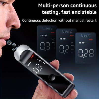 1ks Automatický alkohol tester Profesionální dechový alkohol tester Dobíjecí alkotester Nástroje pro testování alkoholu