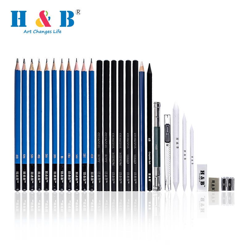 28pcs Professional Artist Sketch Charcoal Drawing Set