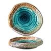 7inch Ice-cracked Irregular-shaped Retro Ceramic Vegetable Plate Home Hotel Tableware Disinfectant Cabinet Dishwasher Applicable
