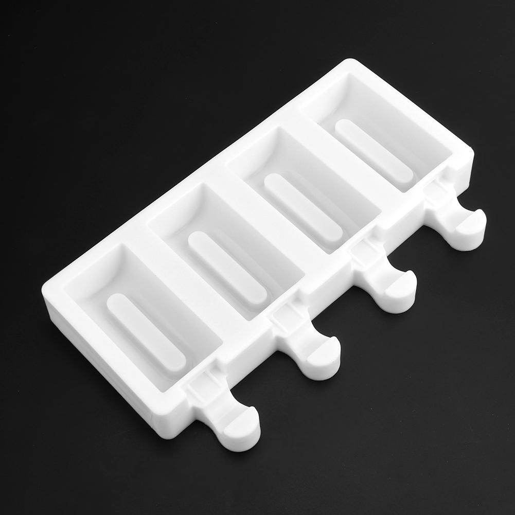 4 Grids Food Grade Silicone Ice Mold DIY Ice Cream Molds Maker Making Tool for Home Kitchen