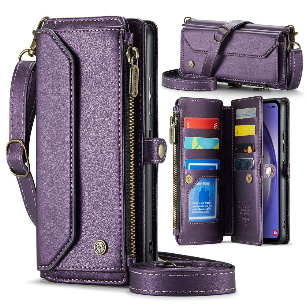 Lanyard Reißverschluss Leder Geldbörse Kartenetui Für Samsung Galaxy A56 A55 A54 A53 A35 A36 A15 A16 A17 A13 A14 Crossbody Klapphülle