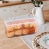 Kichvoe Airtight Toast Container Clear Food Fresh Keep Box for Fruits Snacks Medium Long Fridge Organizer for Kitchen Storage