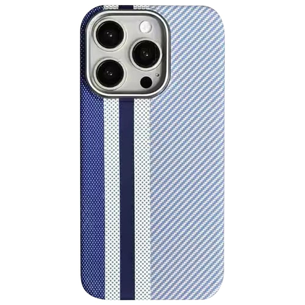 For iPhone 15 Pro Case Compatible with MagSafe Carbon Fiber Texture PC Phone Cover A