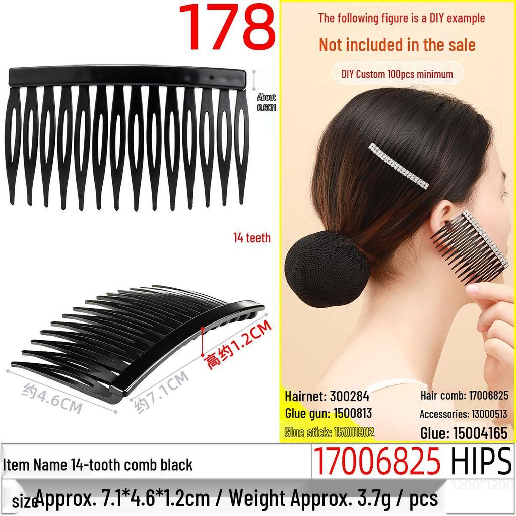 Transparent 7-Tooth Comb for Traceless Bangs Fixing - Women's Flat Hair Savior & Flyaway Control Accessory
