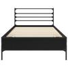 Bed Frame Black Oak 80 x 200 cm Particleboard