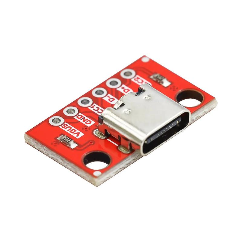 1 Set Usb3.1 16P To 2.54 High Current Power Adapter Board Module Type-C Female Test Board For Arduino