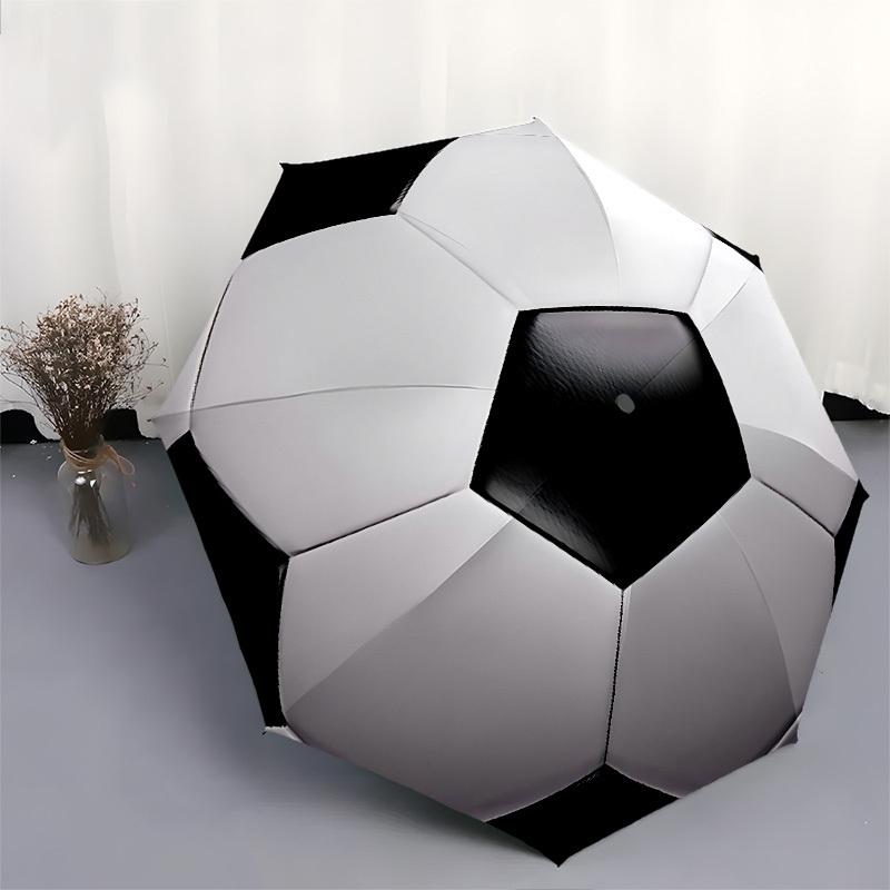 Soccer ball,Football Automatic Folding Umbrella Compact 8 rib Design,Unique Style,Suitable for Everyday Outdoor Use,Perfect Gift for F