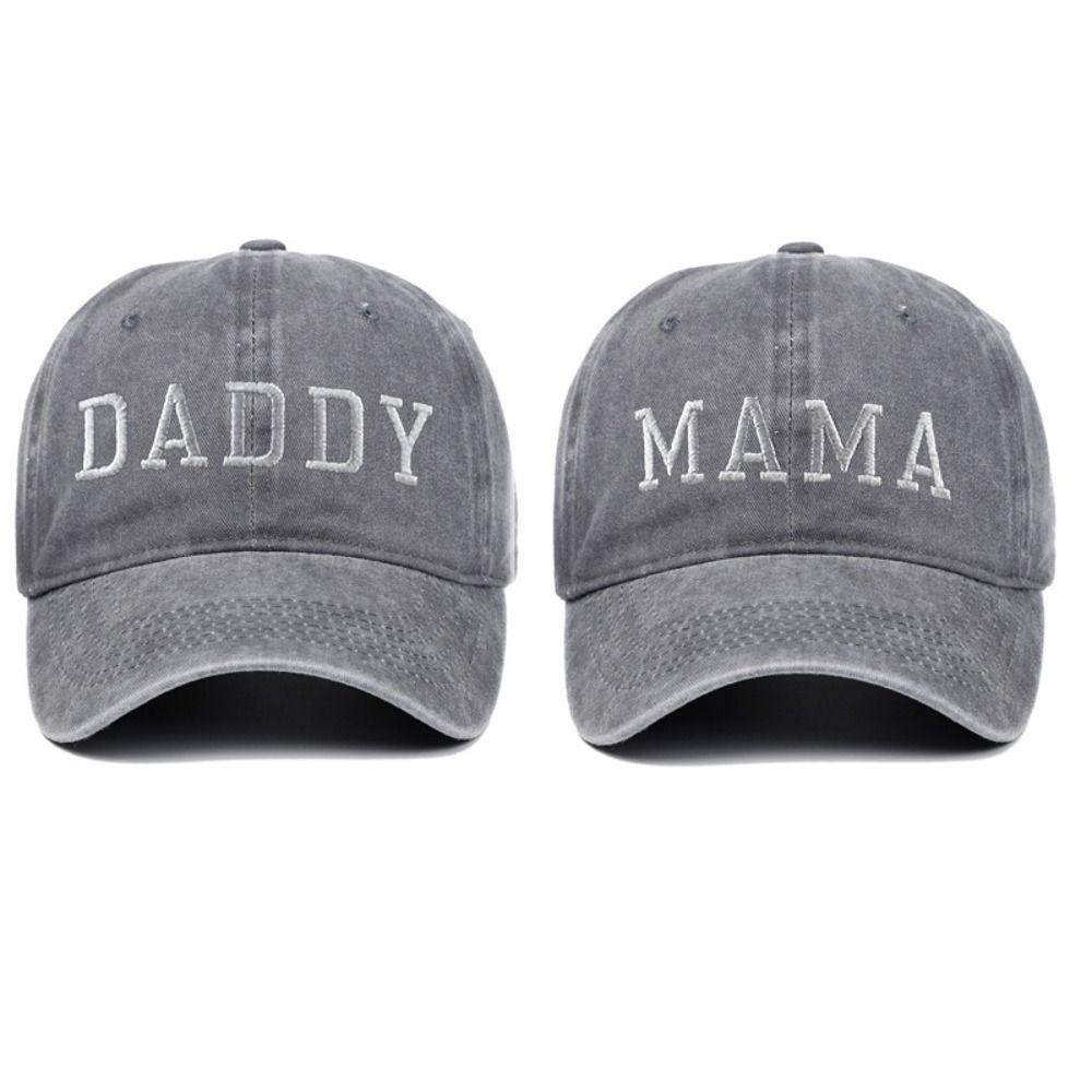 Adjustable Daddy Mama Mini Embroidery Caps Vintage Family Matching Baseball Cap Gifts