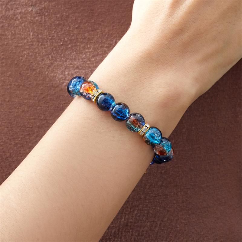 Crystal Elastic Bracelet Colorful Crystal Beads Bracelets for Women Girls Fashion Jewelry Gifts