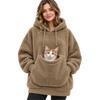 Sudadera Unisex con y Bolsa para Perro, Sudadera Deportiva de Manga Larga