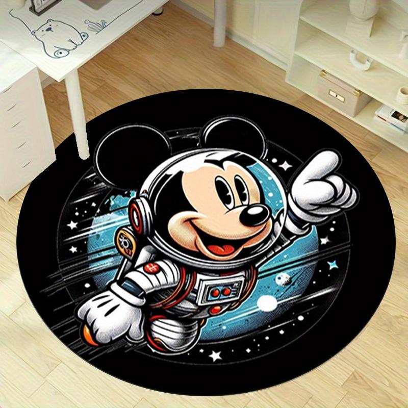 

1pc Mickey Mouse Astronaut Home Office Outdoor Round Carpet Gift Decorative Rug Mat for Room Bedroom Living Room PlayroomRD05186 80cm by 80cm