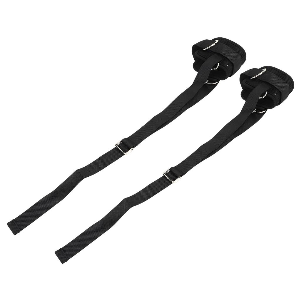 2Pcs Adjustable Ankle Straps Dumbbell Weight Lifting Ankle Bands for Hip Limb Strength Training Black