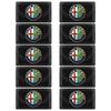 10Pcs Carbon Fiber Steering Wheel Car Logo Emblem 3D Stickers For BMW Mercedes benz Alfa Romeo Dodge Renault Mini Mazda Opel Toyota Ford Jeep Honda