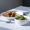 NARUMI Silky White Salad Bowl, 14cm Diameter, White, Cute Relief Design, Microwaveable, Dishwasher Safe, 9968-3443P