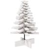 VidaXL Arbre de Noël en bois pour décoration blanc 80 cm pin massif, décoration de sapin de Noël en bois, sapin de Noël en 858202