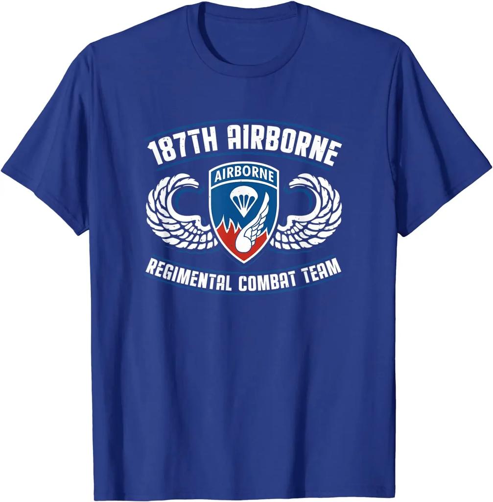 187th Airborne Rakkasan Shirts for Men TShirt Short Casual 100 COTTON ONeck Harajuku Shirt