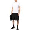 PRADA Polo Shirts Men's White Polo Collar Moderate Straight Fit UJN765-1ZMI-F0009-S-212