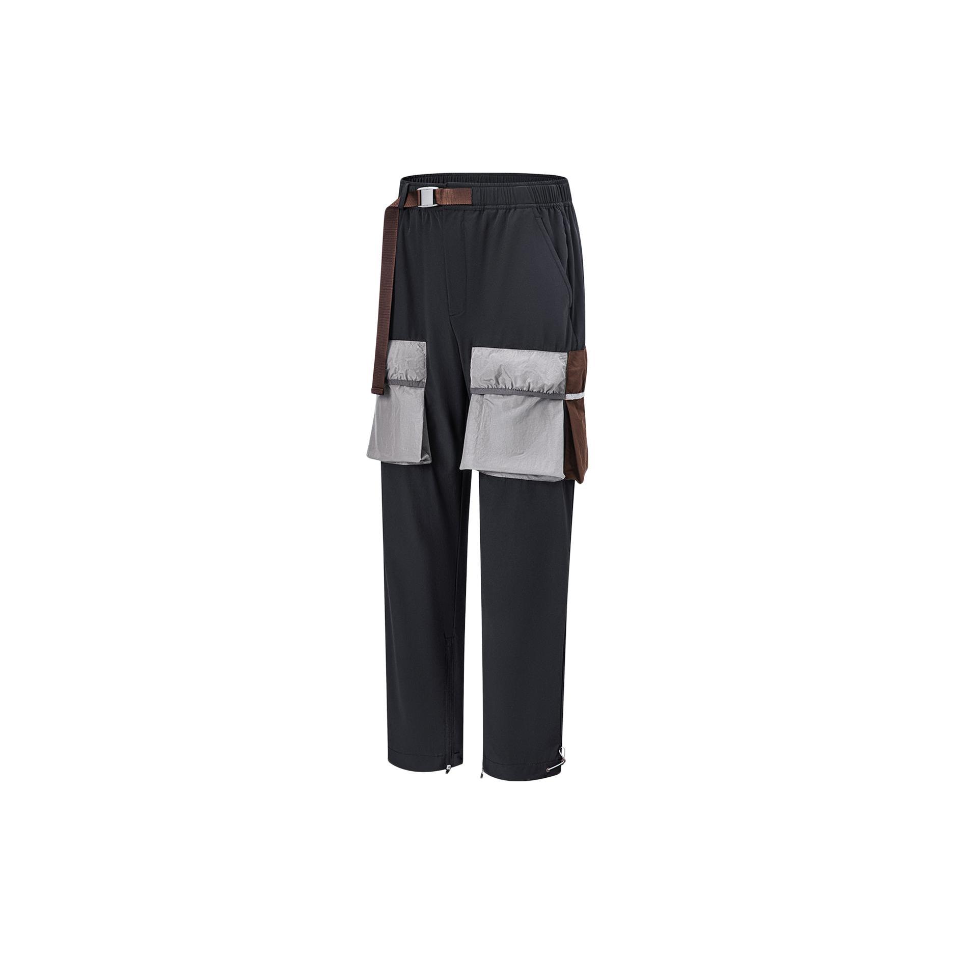 Li Ning Casual Pants Men s Black Moderate Cargo Pants AYKT599-2 XL