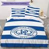 Queens Park Rangers fc Pattern Bedding uilt Set uilt Cover Pillowcase Home Decoration Birthday Gift (1 * duvet cover + 2 * pillowcase without core)