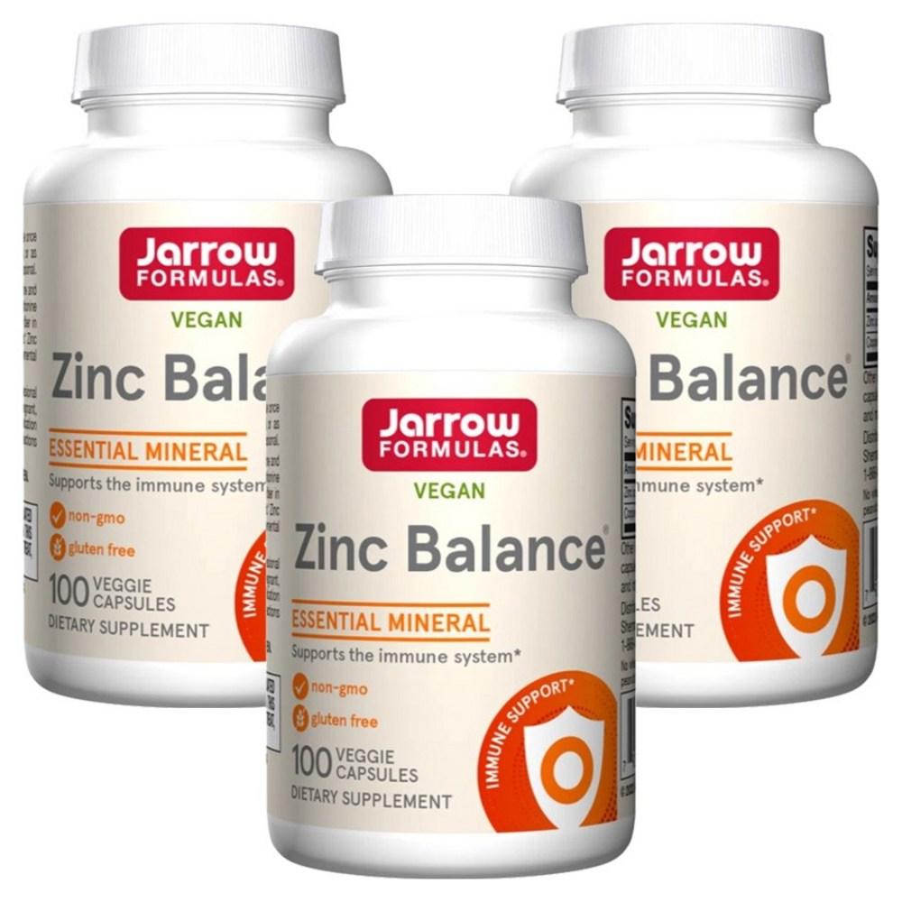 Jarrow Zinc Balance 15mg Veg Capsules 3 Pcs 100 Tablets