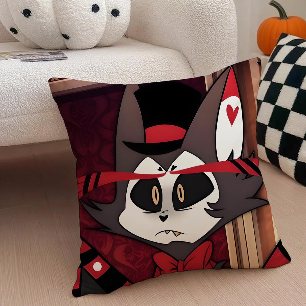 Edgy Musikalisch Schrullig Animiert HHazbin Hotel Kissenbezug Sofakissenbezug Versteckter Knopf Strapazierfähiges Polyester Stuhlkissen