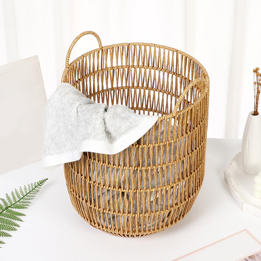 Dirty Clothes Basket Laundry Basket Clothes Storage Basket Household Clothes Basket Clothes Imitation Rattan Woven Basket Dirty Clothes Basket Storage